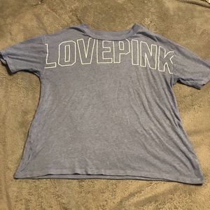 PINK blue and white T-shirt
